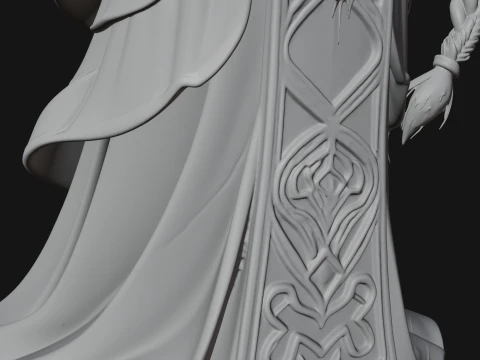 Elven Queen Statue Design 26 - 3D Print Model 3D Print Model