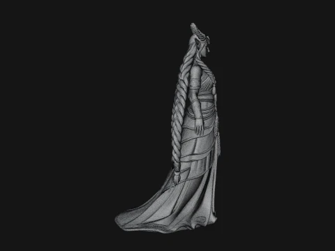 Elven Queen Statue Design 26 - 3D Print Model 3D Print Model