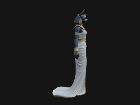 Bastet Cat Goddess Statue Design 4 - 3D Print Model 3D Print Model