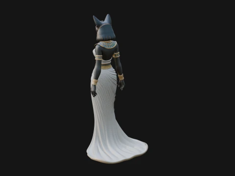 Bastet Cat Goddess Statue Design 4 - 3D Print Model 3D Print Model