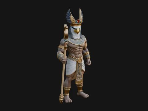 Horus Egyptian God Statue Design 19 - 3D Print Model 3D 프린트 모델