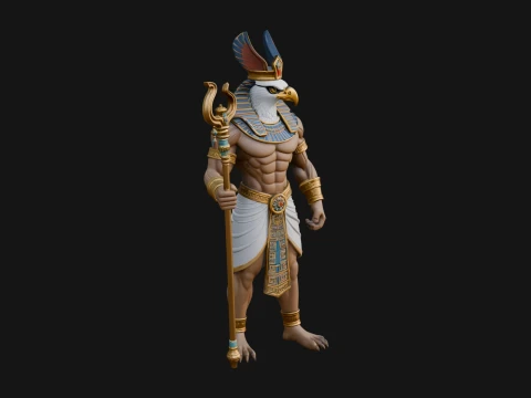 Horus Egyptian God Statue Design 20 - 3D Print Model 3D 프린트 모델