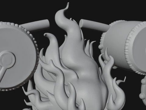 Thunder Drum God Statue Design 4 - 3D Print Model 3D Print Model