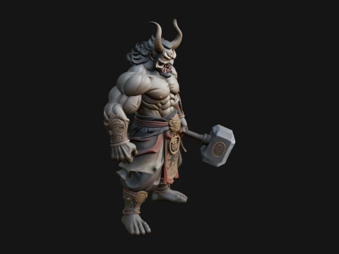 Minotaur Bull Beast Statue Design 11 - 3D Print Model 3D Print Model