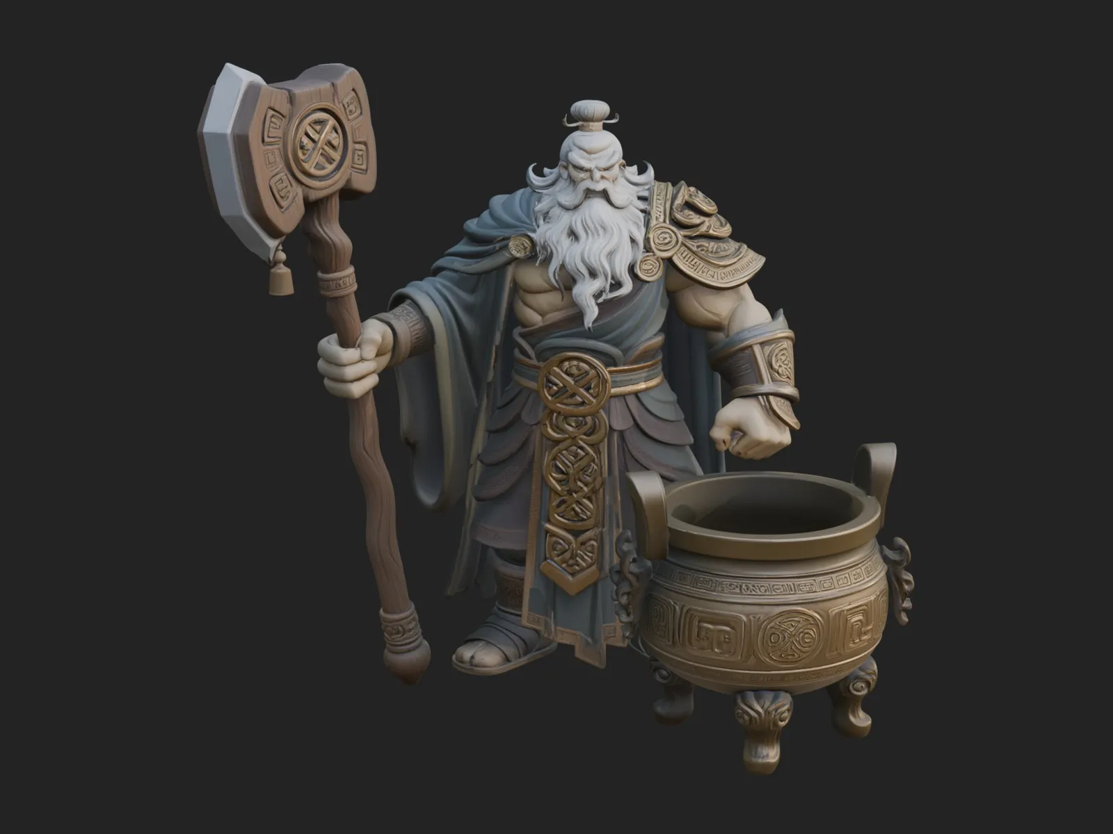 Hammer Thunder God Statue Design 3 - 3D Print Model 3D Print Model .c4d .max .obj .3ds .fbx .stl .blend 