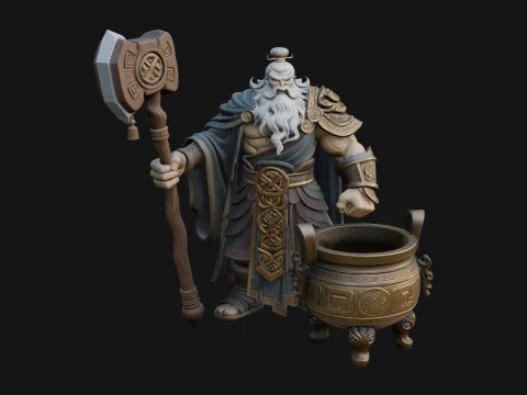 Hammer Thunder God Statue Design 3 - 3D Print Model 3D Print Model