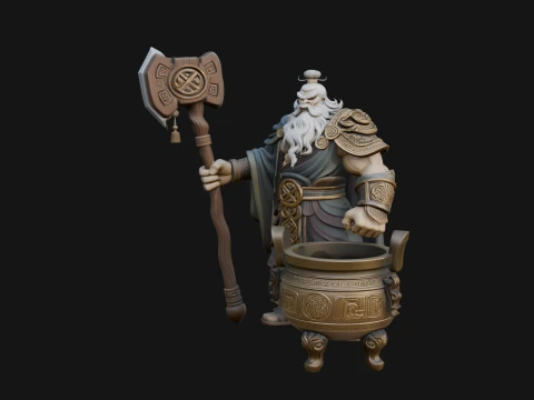 Hammer Thunder God Statue Design 3 - 3D Print Model 3D Print Model