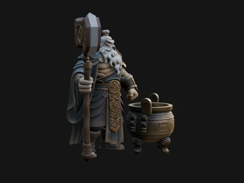 Hammer Thunder God Statue Design 3 - 3D Print Model 3D Print Model