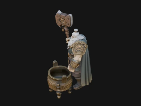 Hammer Thunder God Statue Design 3 - 3D Print Model 3D Print Model