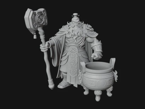 Hammer Thunder God Statue Design 3 - 3D Print Model 3D Print Model