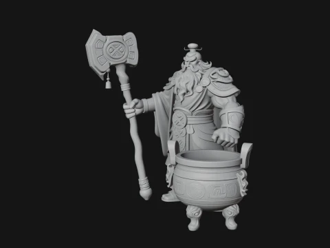 Hammer Thunder God Statue Design 3 - 3D Print Model 3D Print Model
