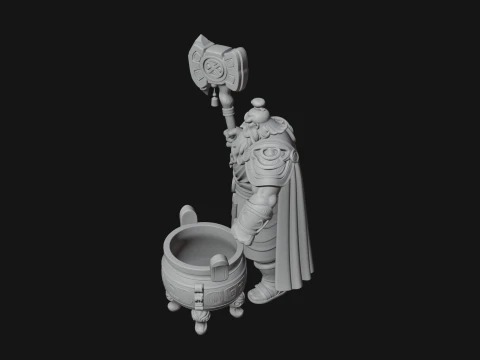 Hammer Thunder God Statue Design 3 - 3D Print Model 3D Print Model