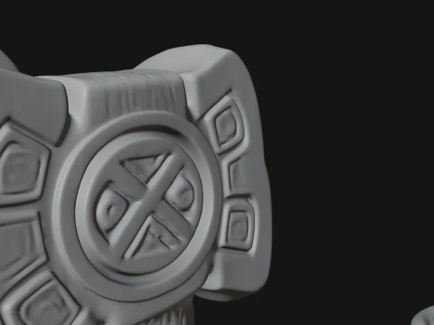 Hammer Thunder God Statue Design 3 - 3D Print Model 3D Print Model