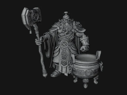Hammer Thunder God Statue Design 3 - 3D Print Model 3D Print Model