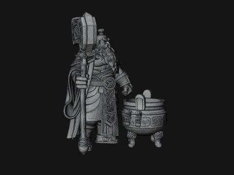 Hammer Thunder God Statue Design 3 - 3D Print Model 3D Print Model