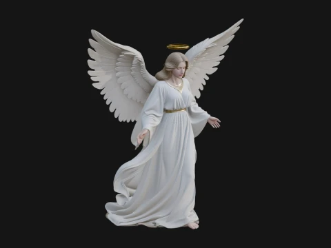 Guardian Angel Statue Design 7 - 3D Print Model Modelo de Impressão 3D