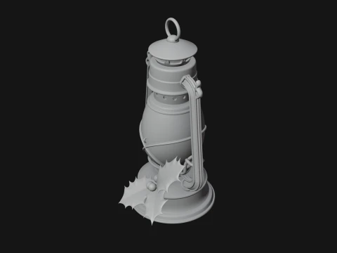 Holly Christmas Lantern Model Design 3 - 3D Print Model 3D Print Model