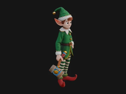 Christmas Elf Helper Statue Design 1 - 3D Print Model 3D Print Model