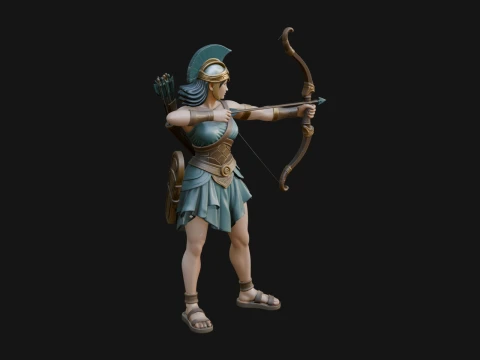 Ok&ccedil;u Artemis Heykeli Tasarımı 8 - 3D Baskı Modeli 3D Baskı Modeli