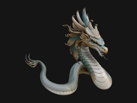 Chinese Dragon Statue Design 15 - 3D Print Model 3D Print Model