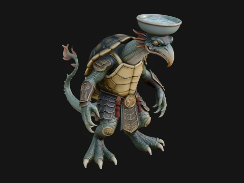 Armored Turtle Beast Statue Design 2 - 3D Print Model 3D Print Model