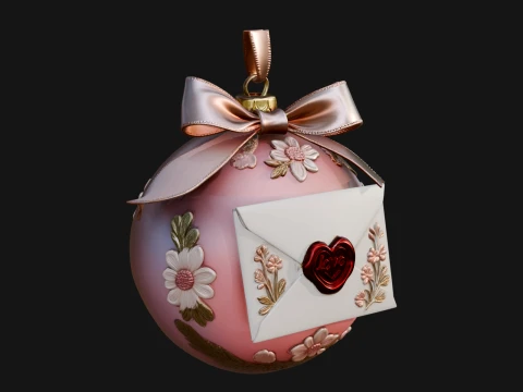 Love Letter Egg Ornament Design 2 - 3D Print Model 3D Принт Модель