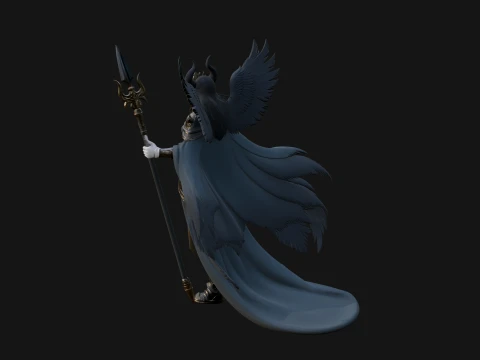 Valkyrie with Spear Statue Design 23 - 3D Print Model 3D Print Model
