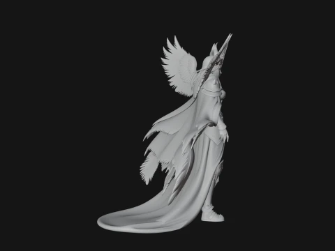 Valkyrie with Spear Statue Design 23 - 3D Print Model 3D Print Model