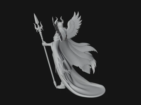 Valkyrie with Spear Statue Design 23 - 3D Print Model 3D Print Model