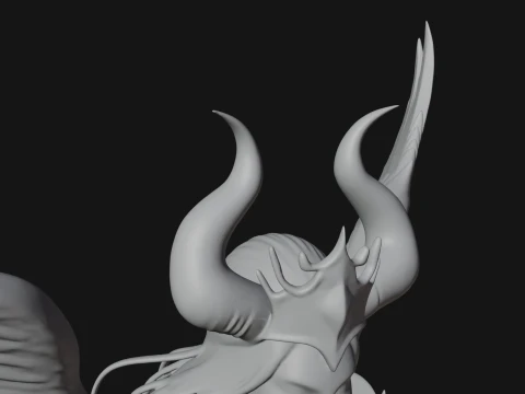 Valkyrie with Spear Statue Design 23 - 3D Print Model 3D Print Model