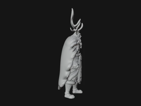 Antlered Forest God Statue Design 3 - 3D Print Model 3D Print Model