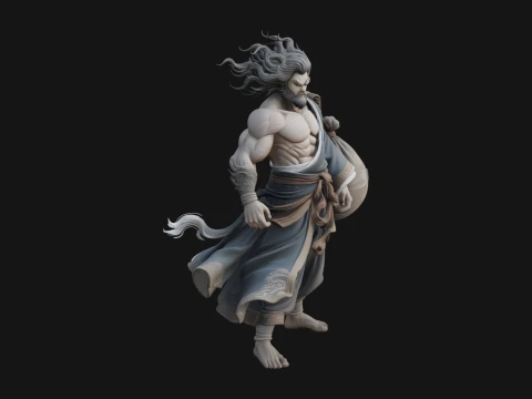 Wind Spirit God Statue Design 2 - 3D Print Model Model do druku 3D