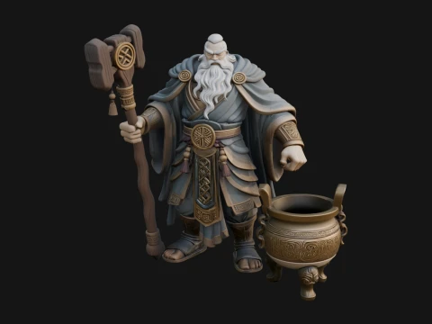 Hammer Thunder God Statue Design 4 - 3D Print Model Model do druku 3D