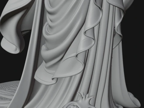 Rose Crowned Goddess Statue Design 7 - 3D Print Model 3D Print Model