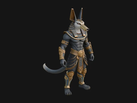 Anubis Egyptian God Statue Design 24 - 3D Print Model 3D 프린트 모델