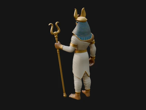Egyptian Pharaoh Standing Statue Design 13 - 3D Print Model 3D Print Model