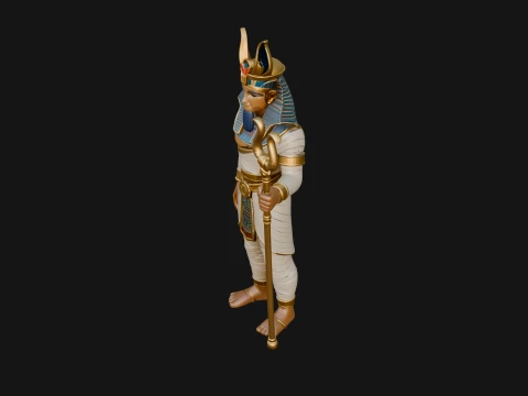 Egyptian Pharaoh Standing Statue Design 13 - 3D Print Model 3D Print Model