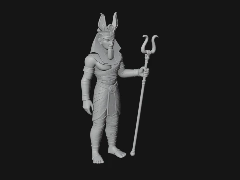 Egyptian Pharaoh Standing Statue Design 13 - 3D Print Model 3D Print Model