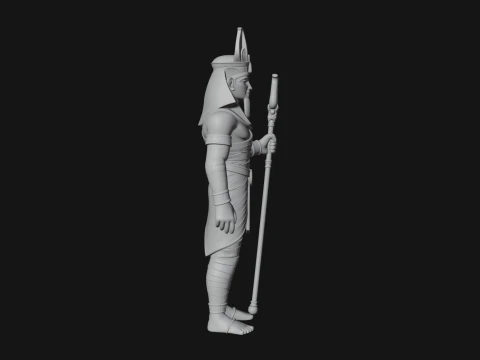 Egyptian Pharaoh Standing Statue Design 13 - 3D Print Model 3D Print Model