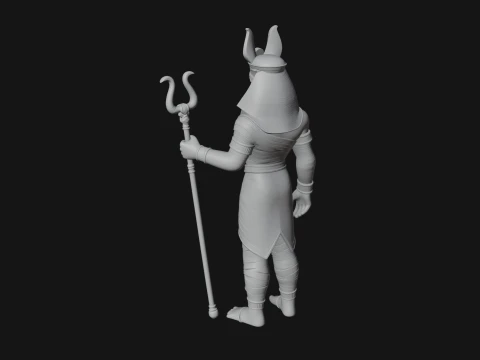 Egyptian Pharaoh Standing Statue Design 13 - 3D Print Model 3D Print Model