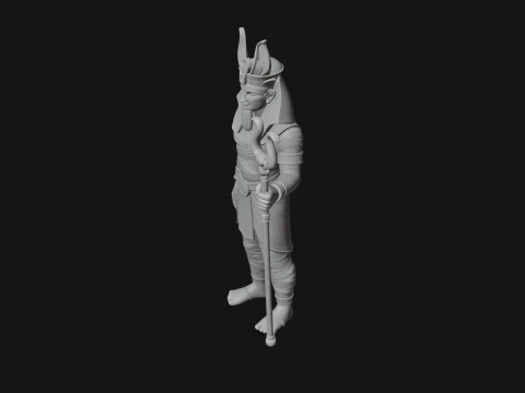 Egyptian Pharaoh Standing Statue Design 13 - 3D Print Model 3D Print Model