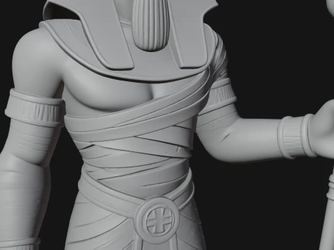 Egyptian Pharaoh Standing Statue Design 13 - 3D Print Model 3D Print Model