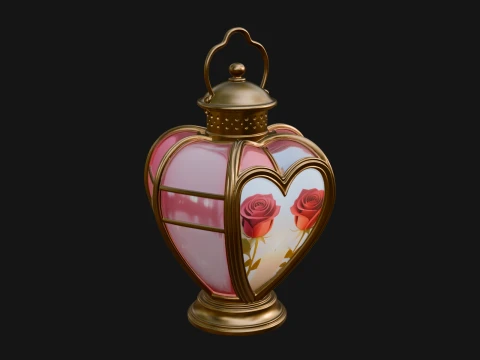 Rose Flower Lantern Model Design 3 - 3D Print Model Model Cetak 3D