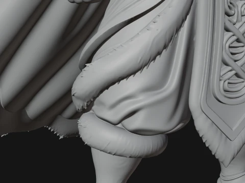 Antlered Forest God Statue Design 4 - 3D Print Model 3D Print Model