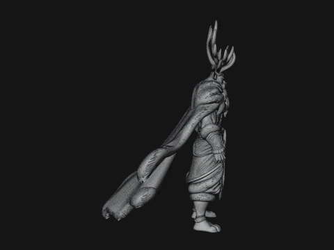 Antlered Forest God Statue Design 4 - 3D Print Model 3D Print Model