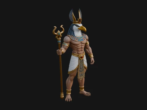 Horus Egyptian God Statue Design 22 - 3D Print Model 3D Druckmodell