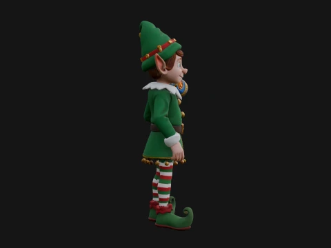 Christmas Elf Helper Statue Design 3 - 3D Print Model 3D Print Model