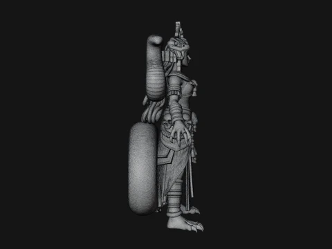 Aztec Serpent Goddess Statue Design 4 - 3D Print Model 3D Print Model