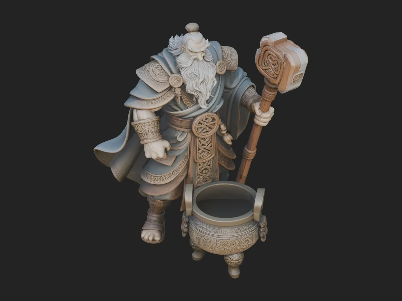 Hammer Thunder God Statue Design 5 - 3D Print Model 3D Print Model .c4d .max .obj .3ds .fbx .stl .blend