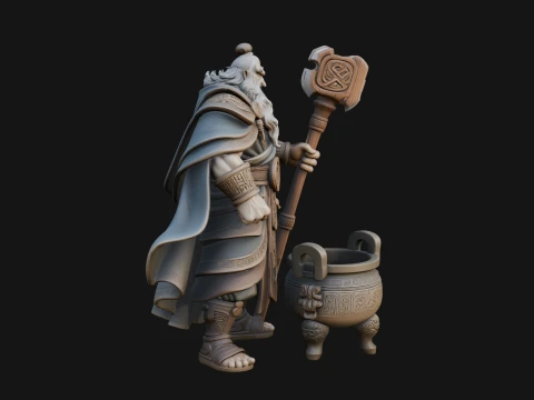 Hammer Thunder God Statue Design 5 - 3D Print Model 3D Print Model